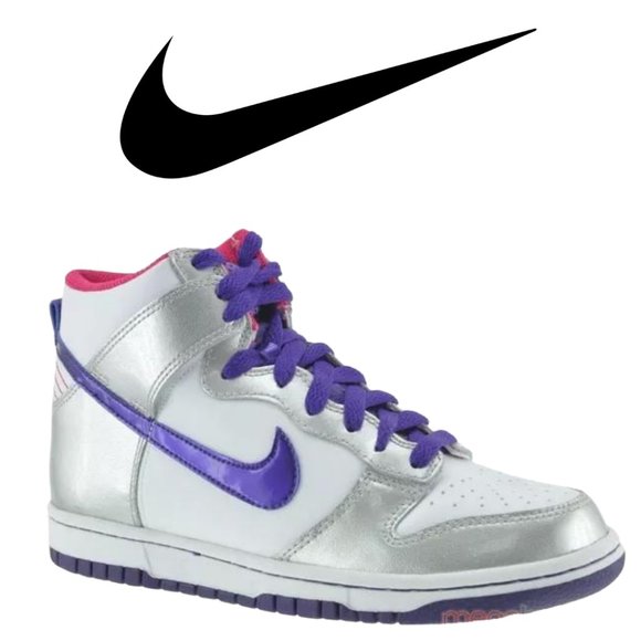 Nike Shoes - Nike Dunk High Silver Glitter - Size 6.5